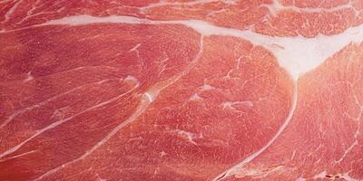 Hamon meat thin slice as macro photo background.