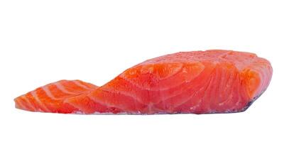 Lightly salted red salmon fish isolate on a white background. photo