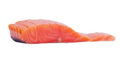 Lightly salted red salmon fish isolate on a white background. photo