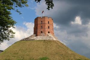 Vilnius Lithuania 06 30 2022 . Ancient city of Gediminas in Lithuania . photo