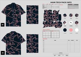button shirt sublimation print template vector