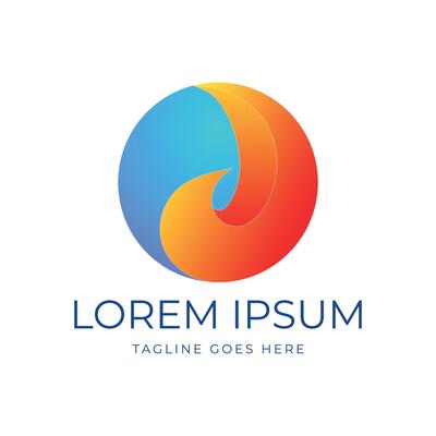 Modern Abstract Circular Hot and Cool Element for Heating and Cooling Corporate Business Logo Icon Design