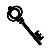 a black and white illustration of a key vector
