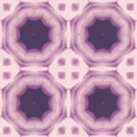 Symmetrical elegant kaleidoscope-like pattern. Dominated by soft purple hues. Calming and serene atmosphere. Repeating and mirrored geometric shapes. Octagons and squares form intricate design. vector