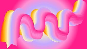 Wavy colorful artwork object the concept of flow and movement background with pink yellow orrange white light purple colors vector