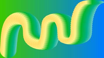abstract background of wavy yellow green sky blue object on yellow green background vector