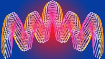 Waveform colorful abstract geometric structure background vector
