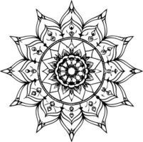 Mystical Line Art Mandala vector