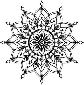 lineal elementos mandala vector