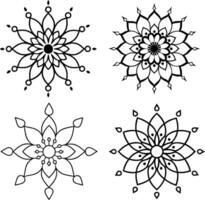 A set Minimalist Mandala Patterns vector