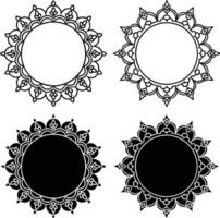 Mandala Elegance Frame Collection vector