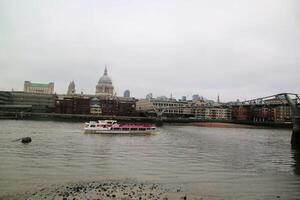 A boat is floating in the water photo