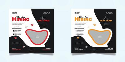 We are hiring design template vector