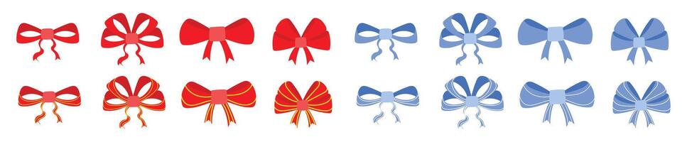 ribbon knot drawing doodle icon red vector