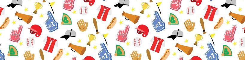 baseball pattern seamless pattern colorfull doodle seamless pattern vector