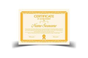 Printable Certificate of Achievement Elegant Customizable Designs vector