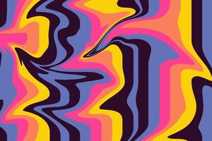 Abstract Psychedelic Wave Pattern in Bold Colors vector