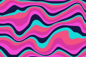 Wavy Abstract Pattern with Pink Purple and Teal Tones vector
