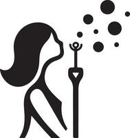 Creative Image of Bubble Blowing Silhouette Design vector