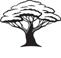 Artistic Banyan Tree Silhouette Collection for Print vector