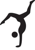 Stunning Handstand Silhouette Illustration for Art Use vector