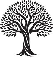 Banyan Tree Silhouette Image for Creative Use vector