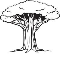 Captivating Banyan Tree Silhouette for Wall Art vector