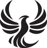 Dynamic Phoenix Rising Silhouette for Branding vector
