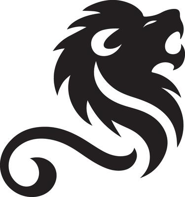 Eye-Catching Roaring Lion Illustration for Use