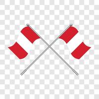 Element design flag of Peru on isolated background. illustration vector