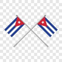 Clip art element design flag of Cuba. Illustration. vector