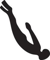 Stunning Scuba Diving Silhouette Art for Your Use vector