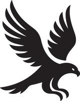 Elegant Falcon Diving Silhouette for Creative Projects vector