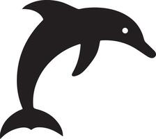 Creative Dolphin Leaping Silhouette Graphic Illustration vector