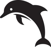 Dynamic Dolphin Silhouette for Creative Design vector