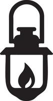 Hand Holding Lantern Silhouette for Graphic Projects vector