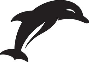 Stunning Dolphin Silhouette Illustration for Graphic Use vector