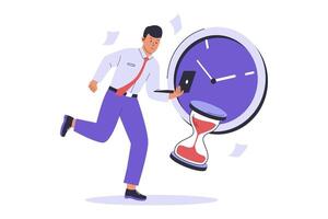 Concept illustration of work turnaround time vector