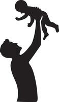 Illustration Showing Child Being Raised into Air vector