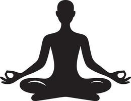 Peaceful Meditation Silhouette Graphic for Design Projects vector