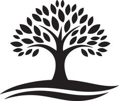 Simple Tree Silhouette for Creative Projects vector