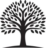 Stunning Simple Tree Silhouette for Digital Art vector