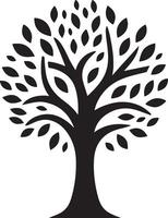 Unique Simple Tree Silhouette for Creative Work vector