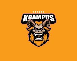 Krampus Team Esport Logo design vector