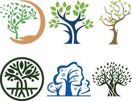 lawn care, landscape, natural tree care, mower logo vector