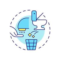 Lavatory services multi color concept icon. Hygiene, cleaning. Airline management. Round shape line illustration. Abstract idea. Graphic design. Easy to use in infographic, presentation vector