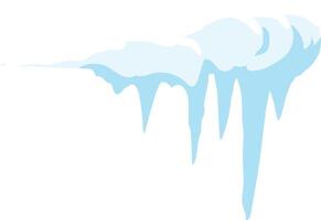 Snow covered icicles are melting, dripping water against a clean white backdrop, creating a simple yet evocative representation of winter's thaw vector