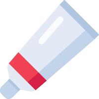 Colorful illustration of a tube of cream, paste, or ointment, representing a medical or cosmetic product, isolated on a white background vector
