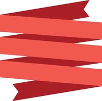 Vibrant red ribbon banner waves gracefully against a white background, perfect for festive occasions. Customize with text for announcements or promotions. Modern and elegant design element vector