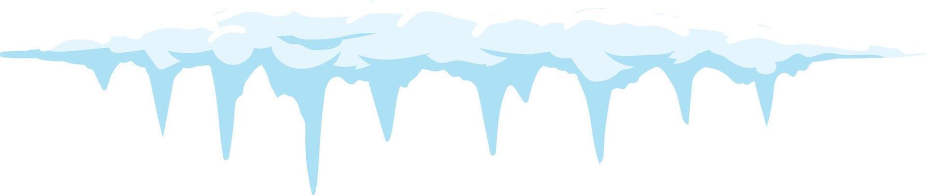 Snow covered icicles are hanging from the roof, creating a beautiful winter scene, perfect for christmas or holiday decorations